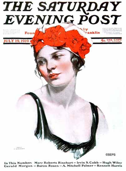 Neysa McMein Cover Artist Saturday Evening Post 1919_07_19 | The Saturday Evening Post Graphic Art Covers 1892-1930
