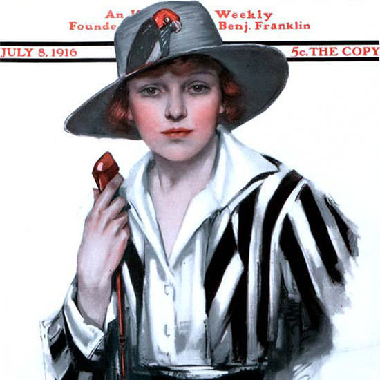 Neysa McMein Saturday Evening Post 1916_07_08 Copyright crop | Best of Vintage Cover Art 1900-1970