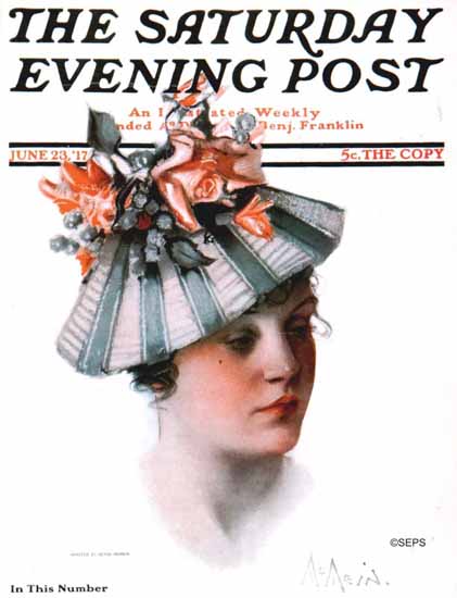 Neysa McMein Saturday Evening Post 1917_06_23 | The Saturday Evening Post Graphic Art Covers 1892-1930