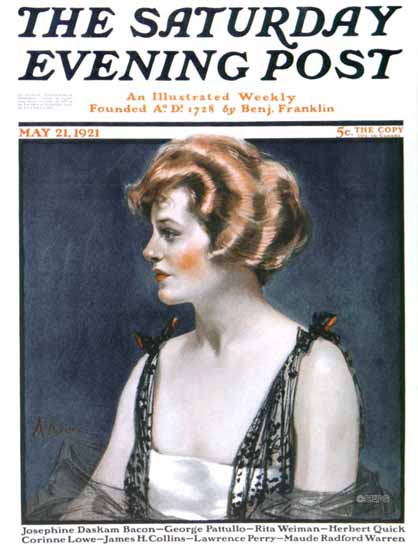 Neysa McMein Saturday Evening Post 1921_05_21 | The Saturday Evening Post Graphic Art Covers 1892-1930