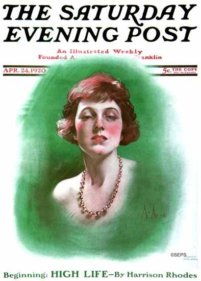 Neysa McMein Saturday Evening Post Cover Art 1920_04_24 | The Saturday Evening Post Graphic Art Covers 1892-1930