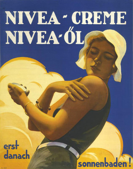 Nivea-Creme Nivea-Oel Suntan Cream 1931 | Sex Appeal Vintage Ads and Covers 1891-1970