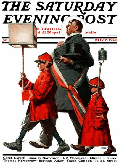 Norman Rockwell Artist Saturday Evening Post 1924_11_08 | 400 Norman Rockwell Magazine Covers 1913-1963
