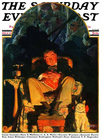 Norman Rockwell Cover Artist Saturday Evening Post 1929_02_16 | The Saturday Evening Post Graphic Art Covers 1892-1930