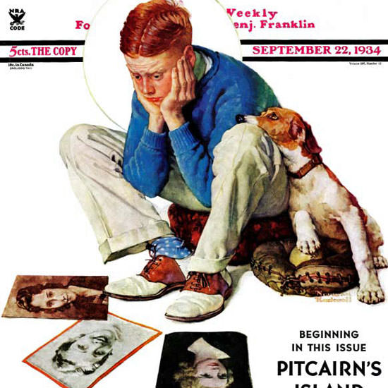 Norman Rockwell Saturday Evening Post 1934_09_22 Copyright crop | Best of Vintage Cover Art 1900-1970