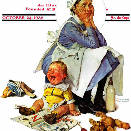 Norman Rockwell Saturday Evening Post 1936_10_24 Copyright crop | Best of Vintage Cover Art 1900-1970