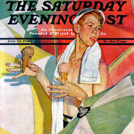 Norman Rockwell Saturday Evening Post 1940_07_13 Copyright crop | Best of 1940s Ad and Cover Art