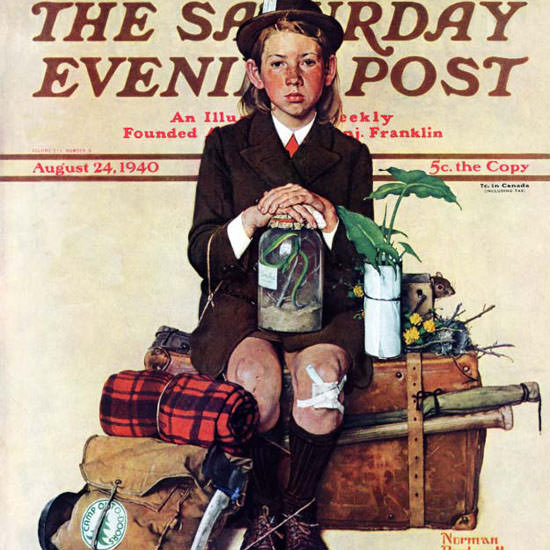 Norman Rockwell Saturday Evening Post 1940_08_24 Copyright crop | Best of 1940s Ad and Cover Art