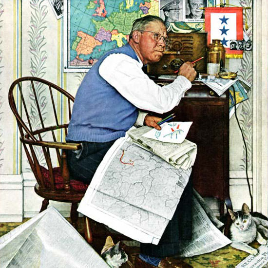 Norman Rockwell Saturday Evening Post 1944_04_29 Copyright crop | Best of 1940s Ad and Cover Art
