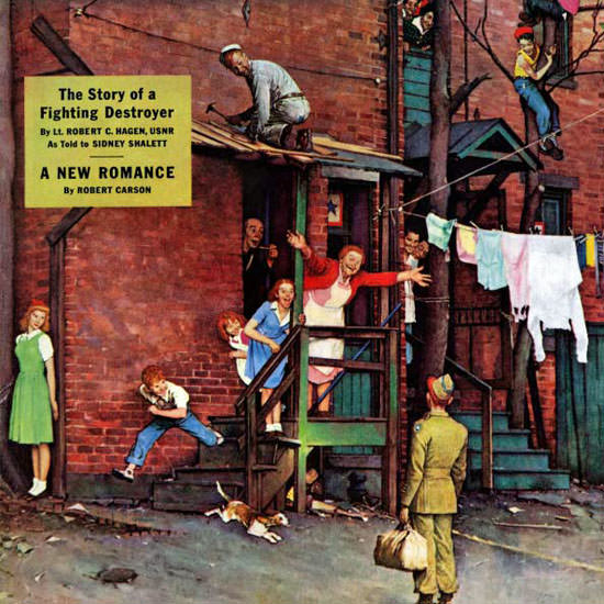 Norman Rockwell Saturday Evening Post 1945_05_26 Copyright crop | Best of Vintage Cover Art 1900-1970