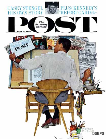 Norman Rockwell Saturday Evening Post Artist at Work 1961_09_16 | The Saturday Evening Post Graphic Art Covers 1931-1969