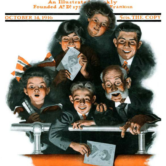 Norman Rockwell Saturday Evening Post CC 1916_10_14 Copyright crop | Best of 1891-1919 Ad and Cover Art