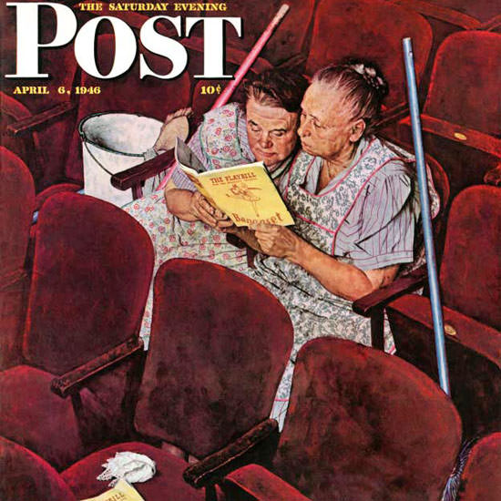 Norman Rockwell Saturday Evening Post Char 1946_04_06 Copyright crop | Best of Vintage Cover Art 1900-1970
