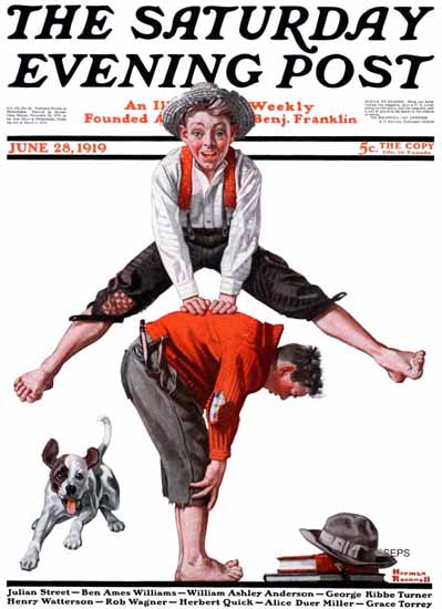 Norman Rockwell Saturday Evening Post Cover Art 1919_06_28 | The Saturday Evening Post Graphic Art Covers 1892-1930