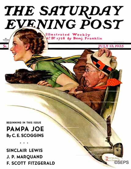 Norman Rockwell Saturday Evening Post Exhilaration 1935_07_13 | 400 Norman Rockwell Magazine Covers 1913-1963