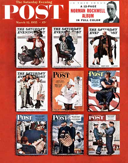 Norman Rockwell Saturday Evening Post N Rockwell Album 1955_03_12 | 400 Norman Rockwell Magazine Covers 1913-1963