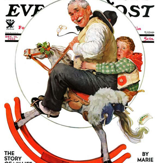 Norman Rockwell Saturday Evening Post Rock 1933_12_16 Copyright crop | Best of 1930s Ad and Cover Art