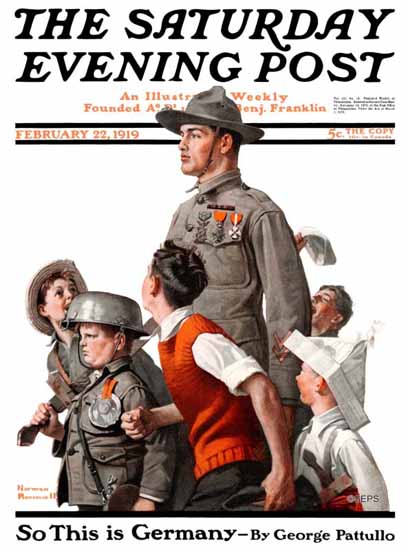 Norman Rockwell Saturday Evening Post The Ideal 1919_02_22 | The Saturday Evening Post Graphic Art Covers 1892-1930
