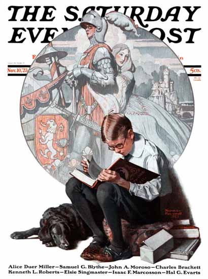 Norman Rockwell Saturday Evening Post The Knight 1923_11_10 | The Saturday Evening Post Graphic Art Covers 1892-1930