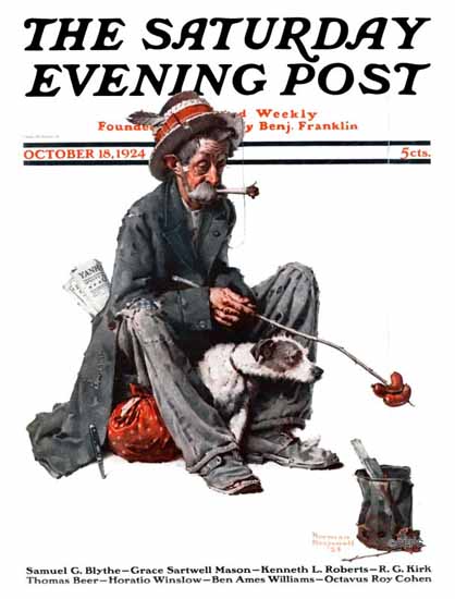 Norman Rockwell Saturday Evening Post The Tramp 1924_10_18 | The Saturday Evening Post Graphic Art Covers 1892-1930