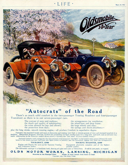 Oldsmobile 1912 Autocrats Of The Road Lansing | Vintage Cars 1891-1970