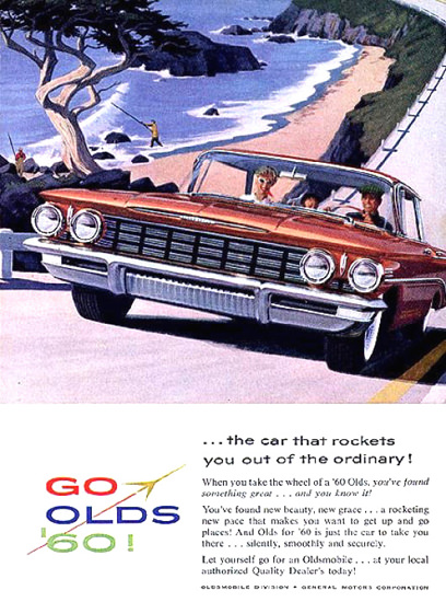 Oldsmobile 1960 Go Olds Rockets You Out | Vintage Cars 1891-1970