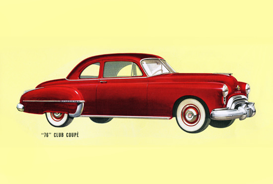 Oldsmobile 76 Club Coupe 1950 Red | Vintage Cars 1891-1970