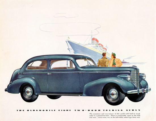 Oldsmobile Eight Two Door Touring Sedan 1938 | Vintage Cars 1891-1970