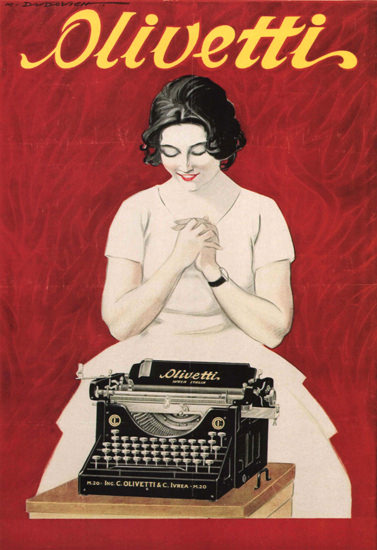 Olivetti M 20 Italy Italia Marcello Dudovich | Sex Appeal Vintage Ads and Covers 1891-1970