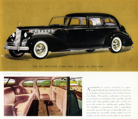 Packard Super 8 All Weather Town Car Rollson 1940 | Vintage Cars 1891-1970