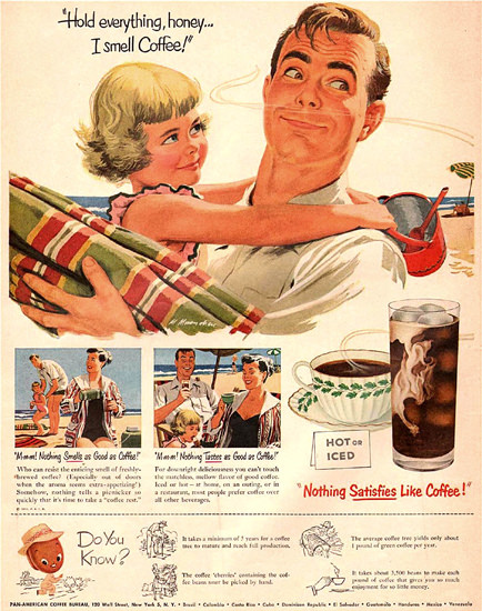 Pan-American Coffee Bureau Hold Everything Honey 1951 | Vintage Ad and Cover Art 1891-1970