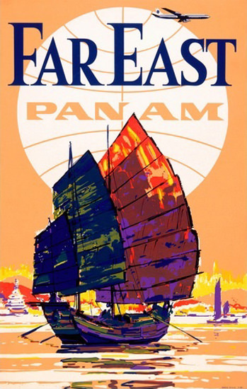 Panam Far East Junk | Vintage Travel Posters 1891-1970