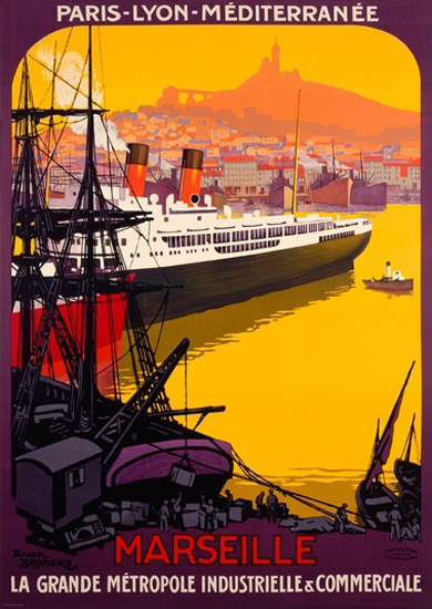 Paris-Lyon-Mediterranee Marseille Metropole | Vintage Travel Posters 1891-1970