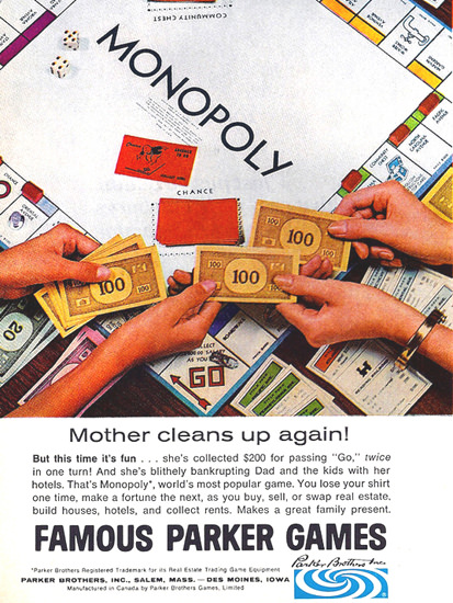 Parker Games Monopoly 1967 | Vintage Ad and Cover Art 1891-1970