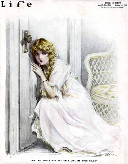 Paul Stahr Life Humor Magazine 1917-01-18 Copyright | Life Magazine Graphic Art Covers 1891-1936