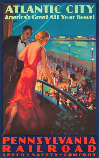 Pennsylvania Railroad Atlantic City Resort 1930s | Sex Appeal Vintage Ads and Covers 1891-1970