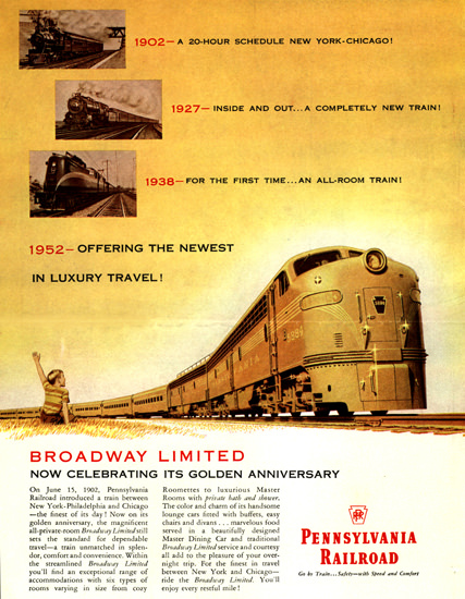 Pennsylvania Railroad Golden Anniversary 1951 | Vintage Travel Posters 1891-1970
