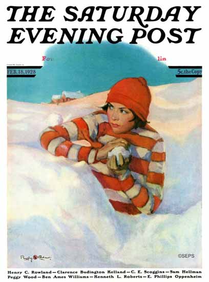 Penrhyn Stanlaws Artist Saturday Evening Post 1928_02_18 | The Saturday Evening Post Graphic Art Covers 1892-1930