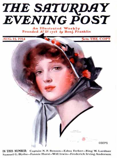 Penrhyn Stanlaws Cover Artist Saturday Evening Post 1914_08_15 | The Saturday Evening Post Graphic Art Covers 1892-1930