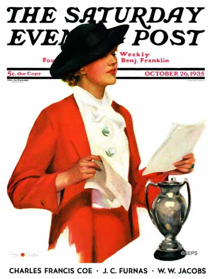 Penrhyn Stanlaws Cover Artist Saturday Evening Post 1935_10_26 | The Saturday Evening Post Graphic Art Covers 1931-1969