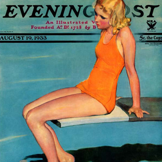 Penrhyn Stanlaws Saturday Evening Post 1933_08_19 Copyright crop | Best of Vintage Cover Art 1900-1970