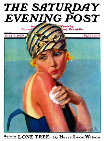 Penrhyn Stanlaws Saturday Evening Post The Sun Burn 1929_07_06 | The Saturday Evening Post Graphic Art Covers 1892-1930