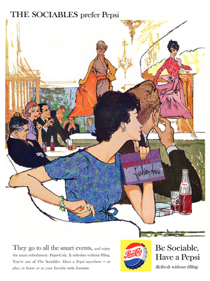 Pepsi-Cola Fashion Parade Show Sociables Prefer 1959 | Vintage Ad and Cover Art 1891-1970