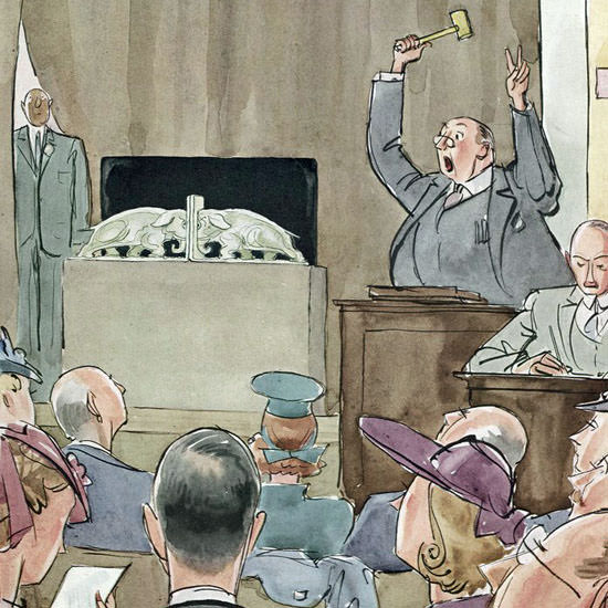 Perry Barlow The New Yorker 1942_03_28 Copyright crop | Best of 1940s Ad and Cover Art