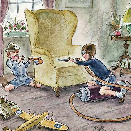 Perry Barlow The New Yorker 1942_10_10 Copyright crop | Best of 1940s Ad and Cover Art