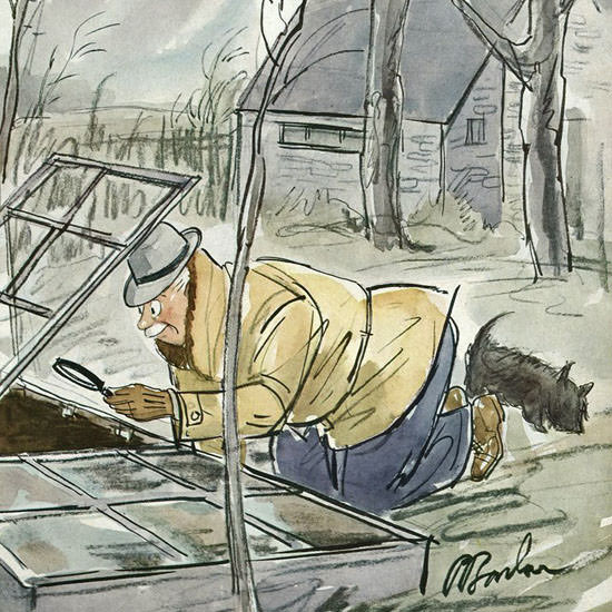 Perry Barlow The New Yorker 1943_03_27 Copyright crop | Best of 1940s Ad and Cover Art