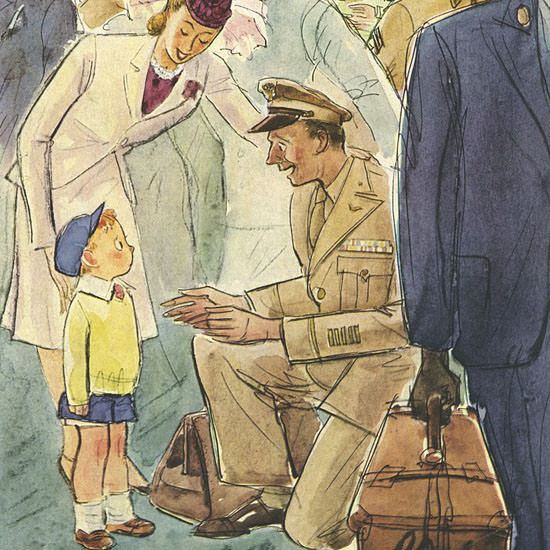 Perry Barlow The New Yorker 1945_09_29 Copyright crop | Best of 1940s Ad and Cover Art