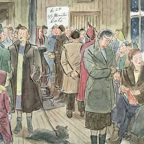 Perry Barlow The New Yorker 1951_03_03 Copyright crop | Best of Vintage Cover Art 1900-1970