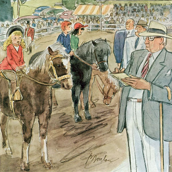 Perry Barlow The New Yorker 1951_08_25 Copyright crop | Best of Vintage Cover Art 1900-1970
