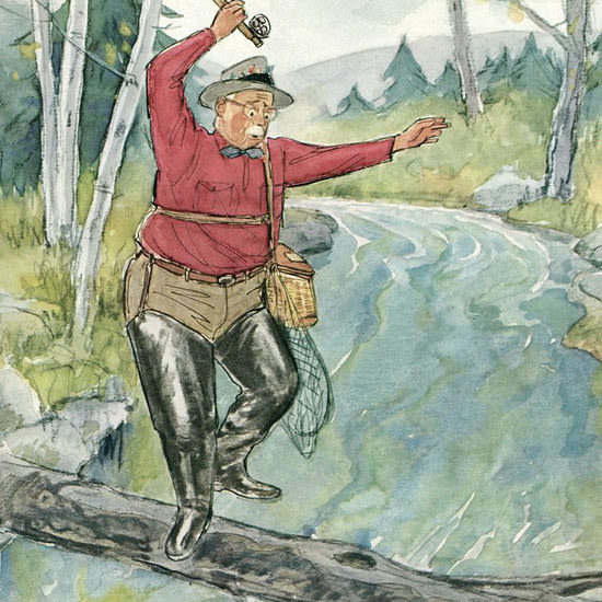 Perry Barlow The New Yorker 1952_04_19 Copyright crop | Best of Vintage Cover Art 1900-1970